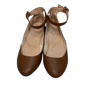 Brown Ankle Strap Women's Shoes